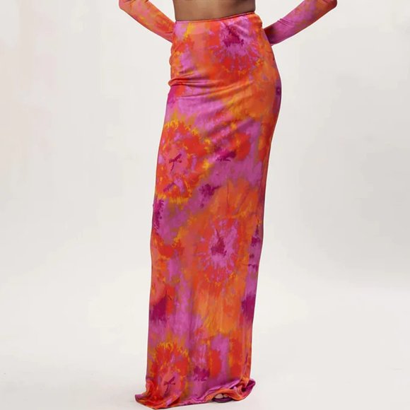 *Host Pick* Ronny Kobo - Larissa Skirt - Tie Dye Pink (NWT) - Picture 1 of 2